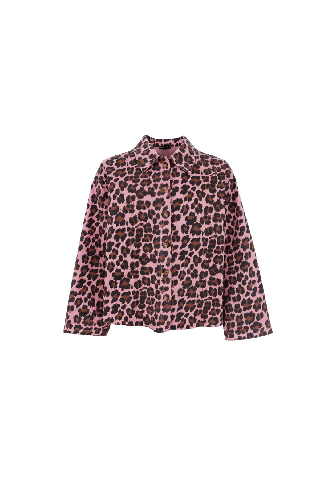 Black Colour BCEllie Shirt Jacket Pink Leo