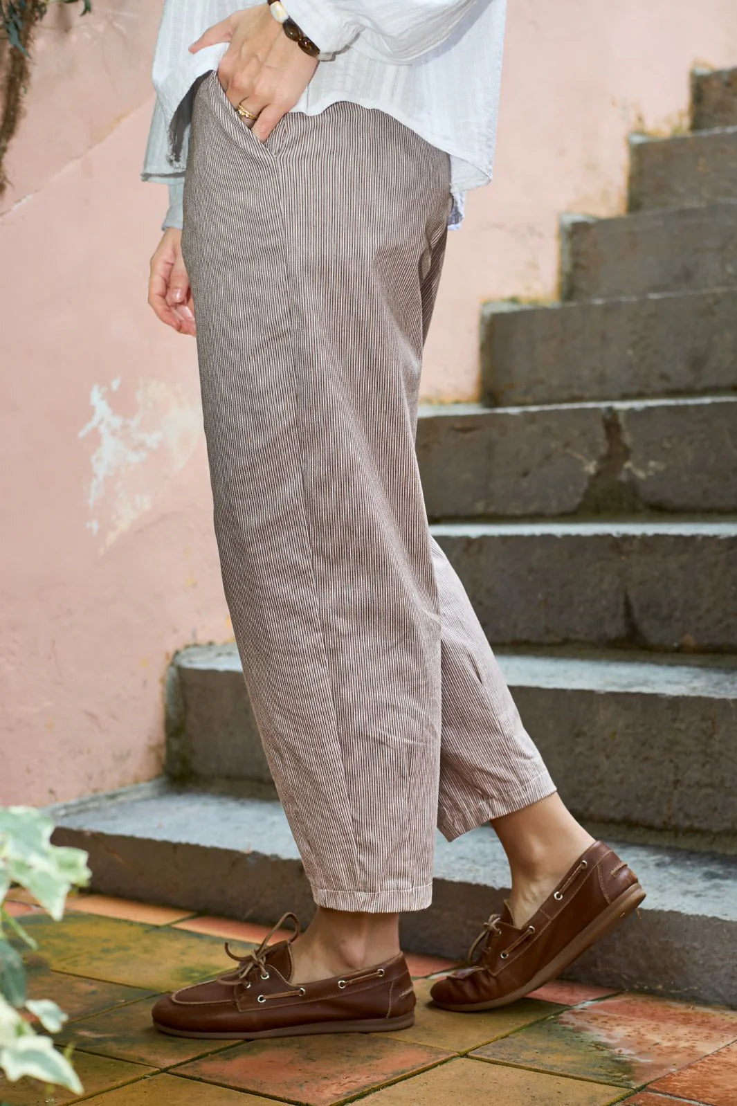 Black Colour BCMallory Barrel Pant Espresso