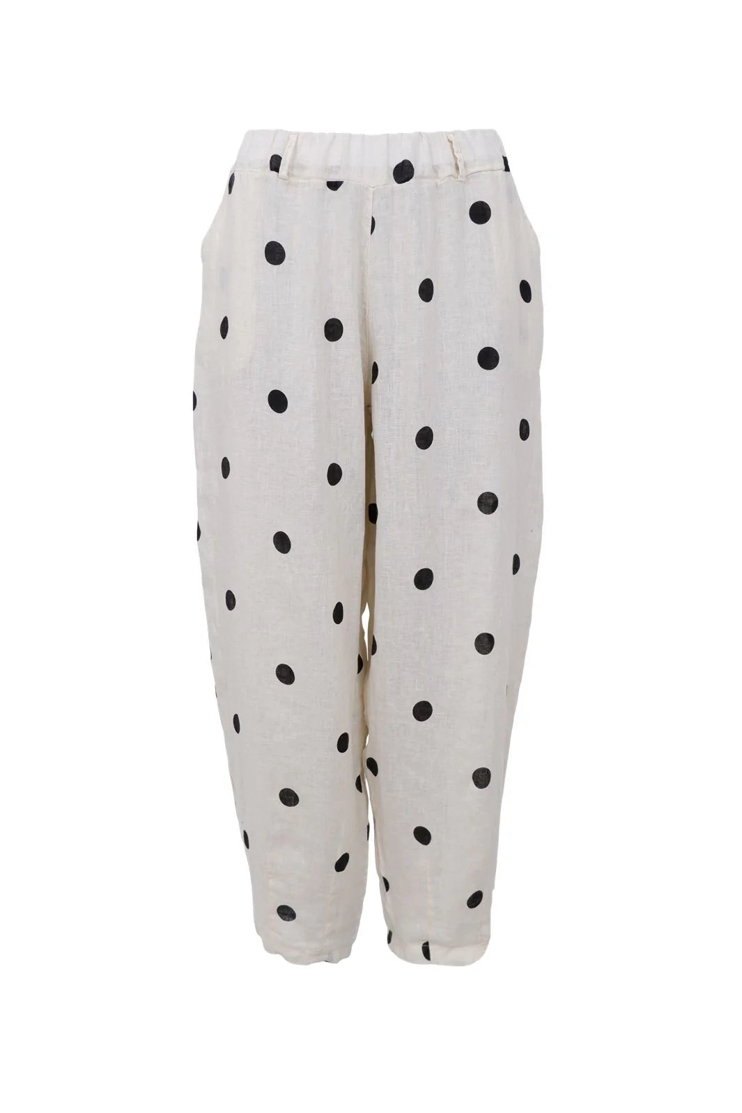 Black Colour BCMelina Barrel Linen Pant Dot