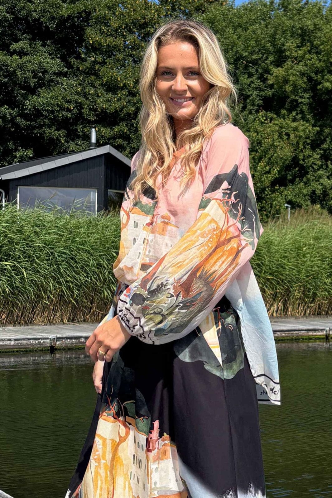 Black Colour BC Riviera Blouse 40981 Rose