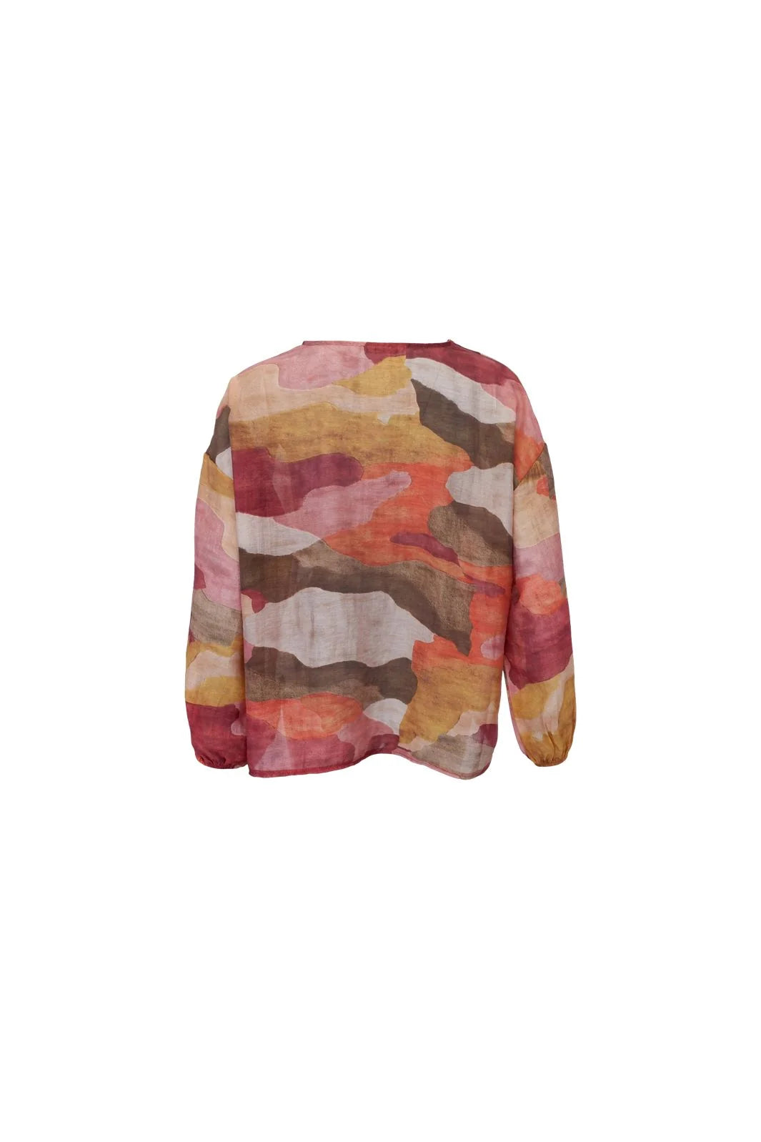 Black Colour BCZella Sheer Blouse Burnt Wine