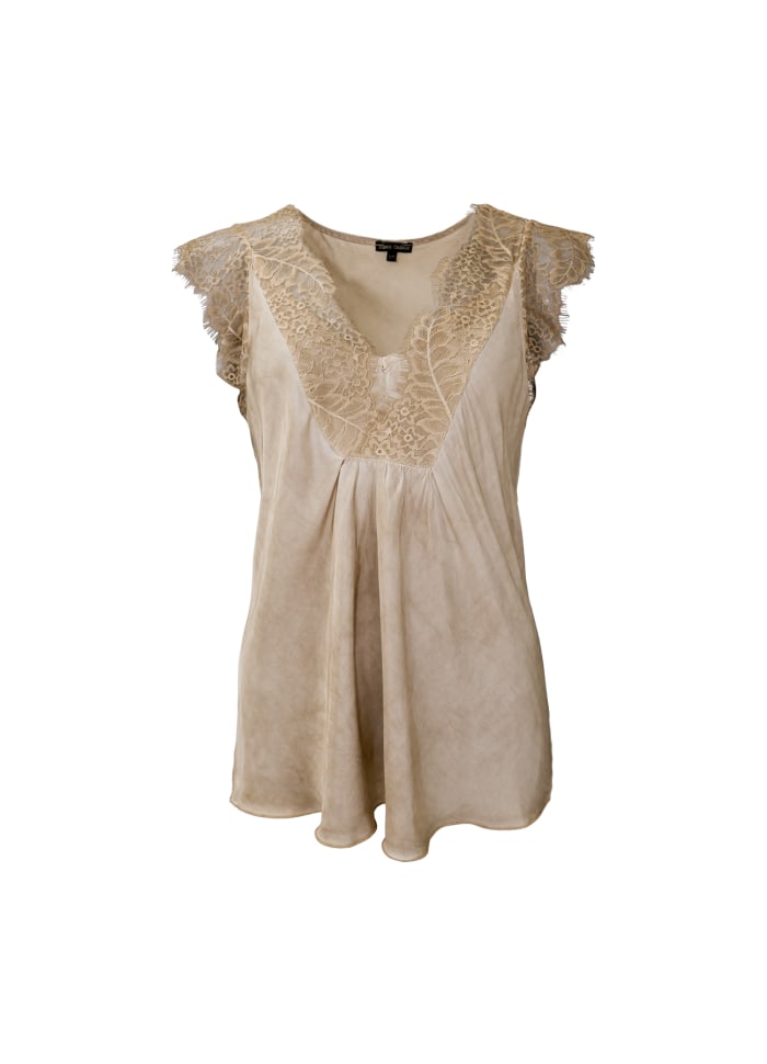 Black Colour Bcbilly Lace Top Champagne