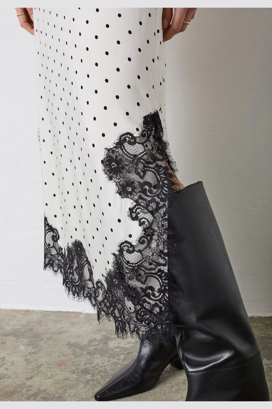 Co'Couture AmeliCC Dot Lace Skirt Off-White