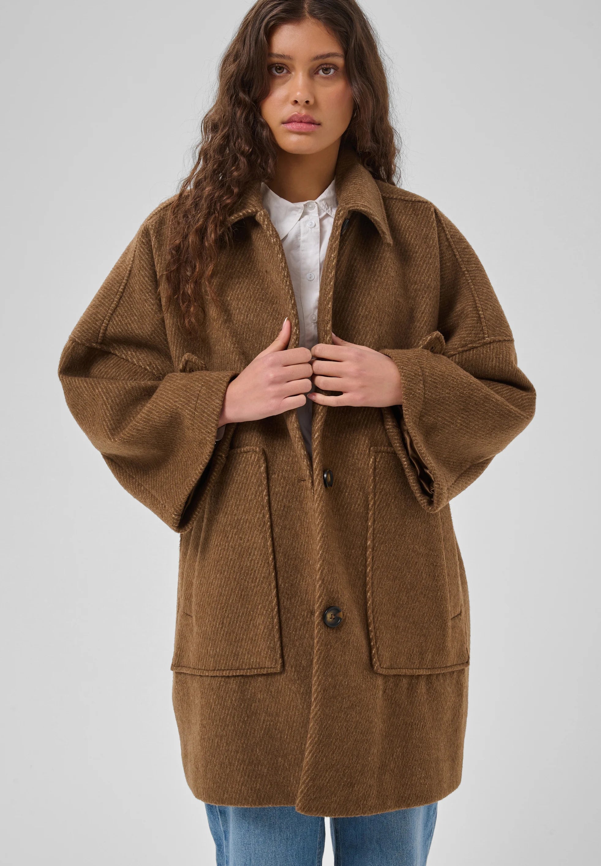My Essential Wardrobe MWBaratti Lyon OS Jacket Toffee Melange