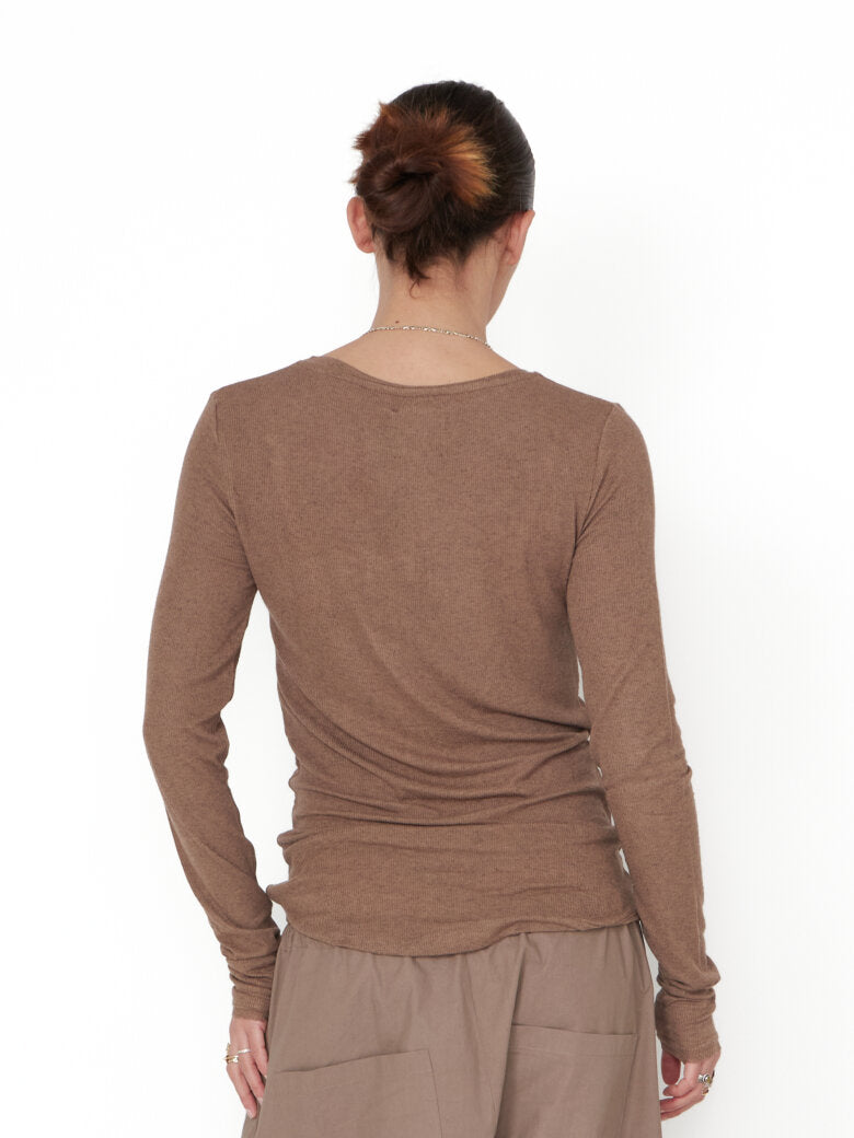 SORT AARHUS Blouse Boatneck Cardboard