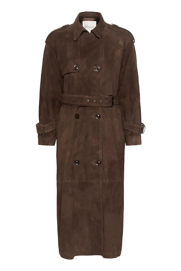 My Essential Wardrobe TaraMW Suede Trenchcoat 10704830 Delicioso