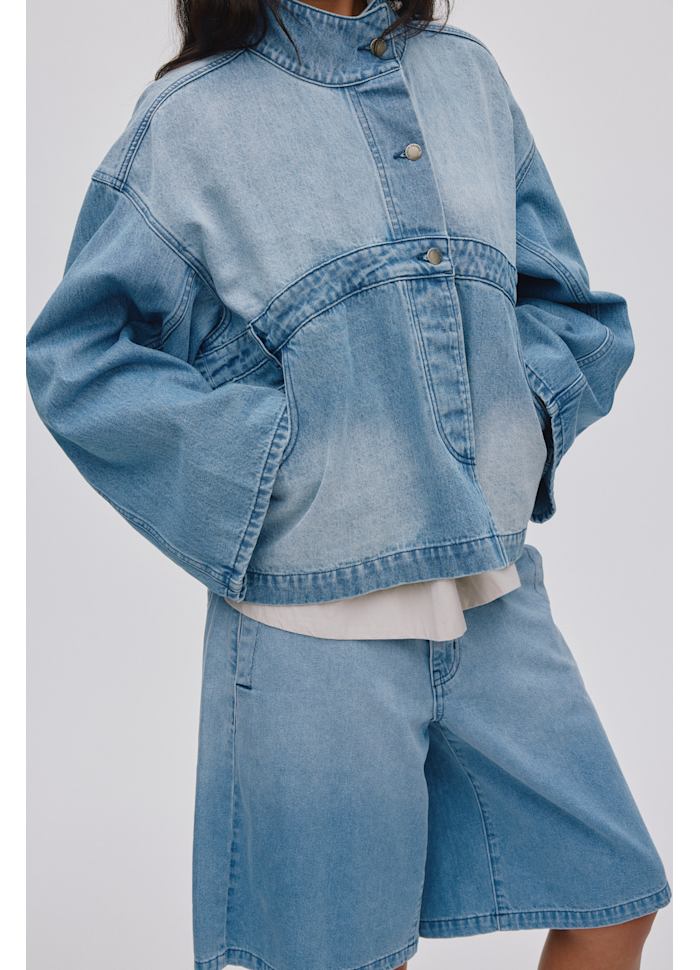 Rabens Saloner Denim Jacket Donela Light Washed Denim