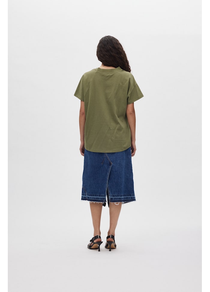 Rabens Saloner Ary Fragile Boxy T-Shirt Green