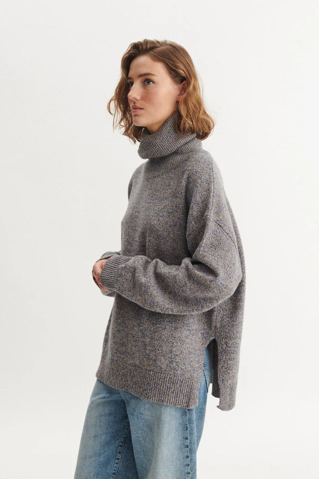 Basic Apparel Randi T-Neck BA296-07 Portabella/Poppy Seed