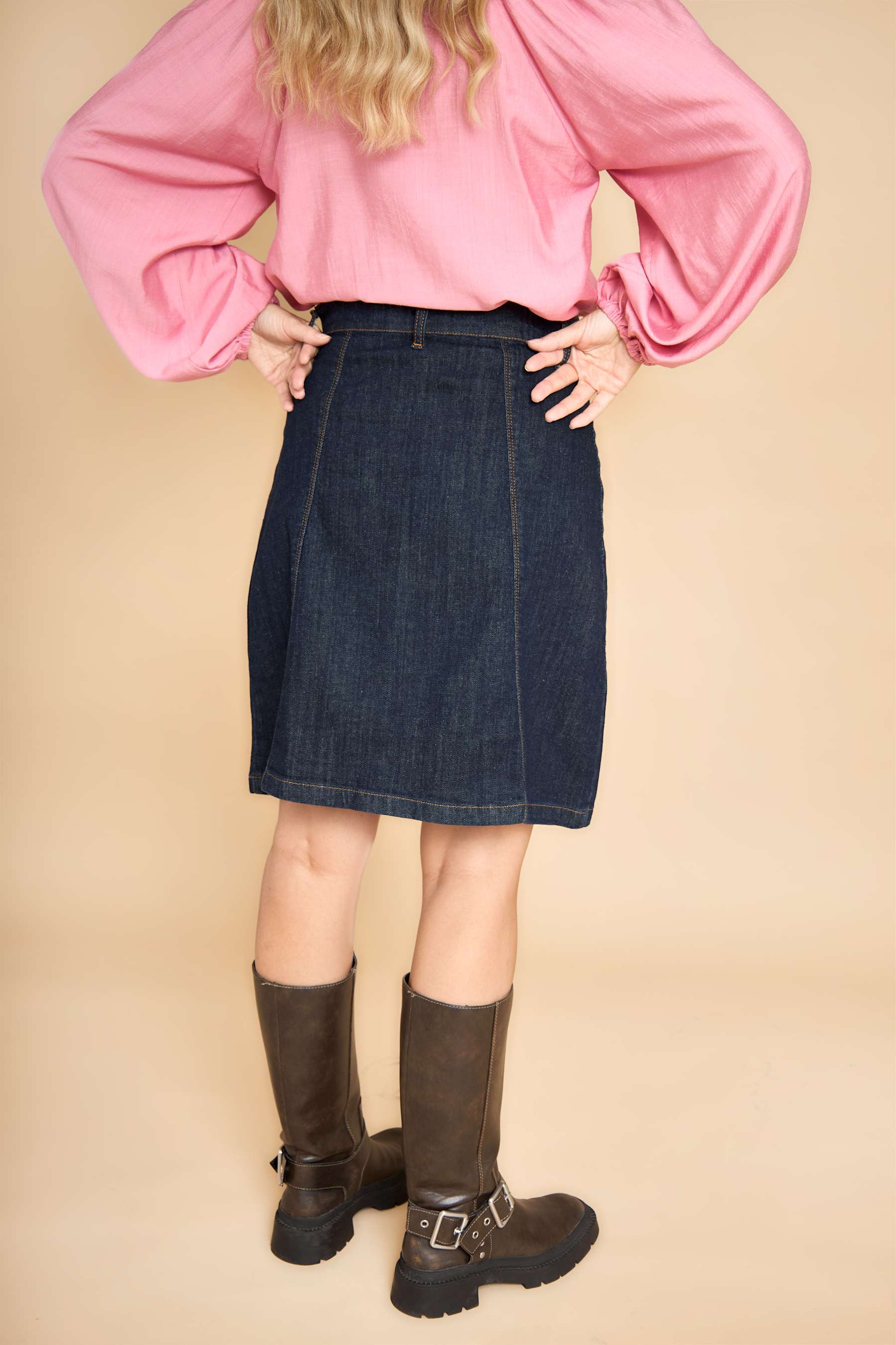 Black Colour BCRussel Short Wrap Skirt 40862 Dark Denim