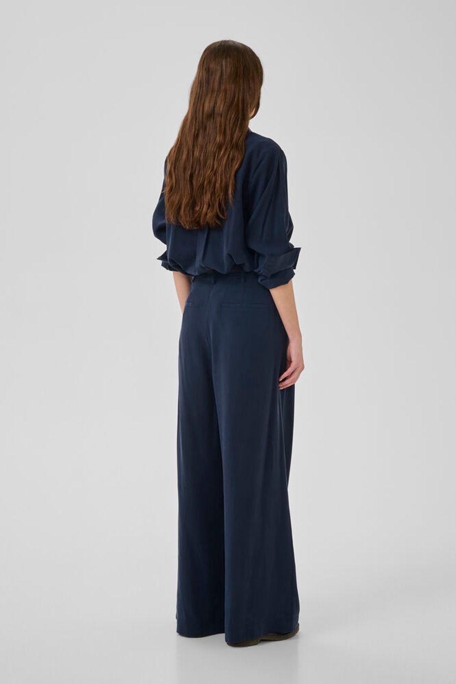 My Essential Wardrobe MWMindy High Wide Pant Long Dark Sapphire Blue