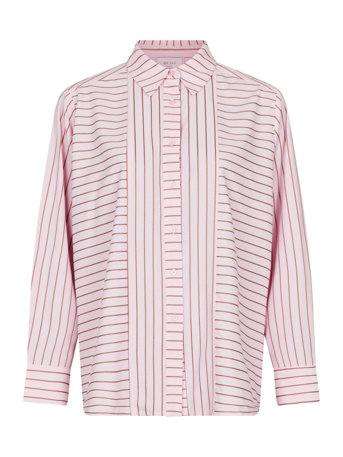 Neo Noir Gili Multi Stripe Shirt Light Pink