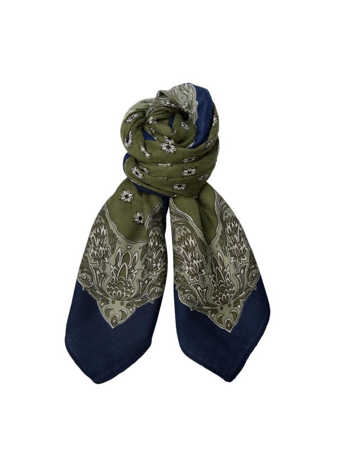 Black Colour BCEmbla Structured Mini Scarf Green