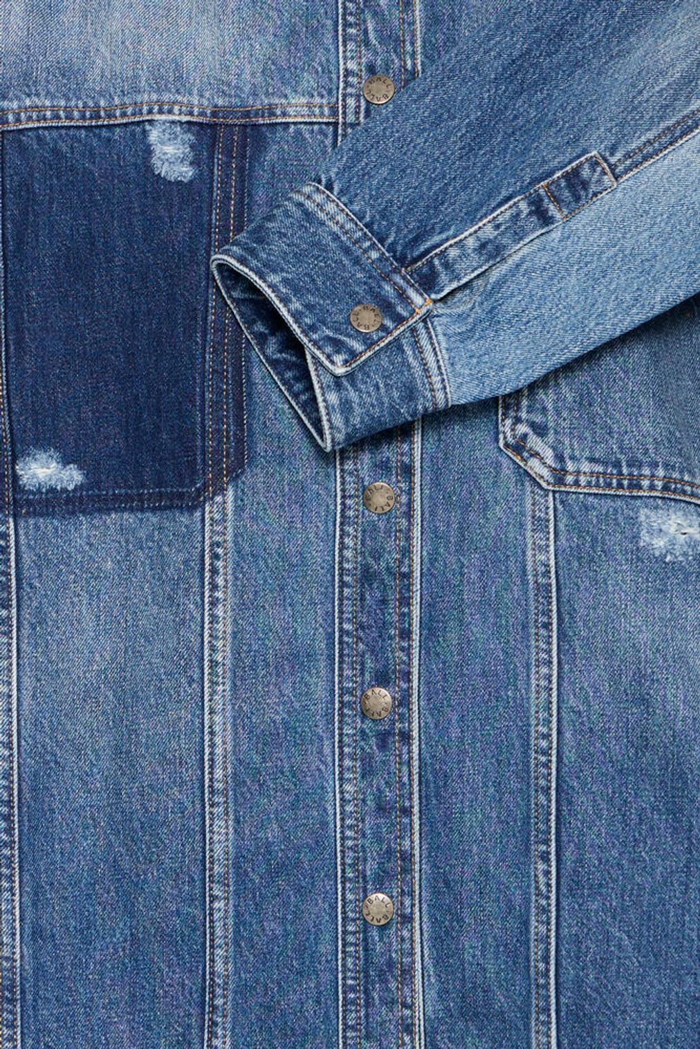 BALL Balucia Patch Denim Jacket MEDIUM BLUE WASHED - Blue
