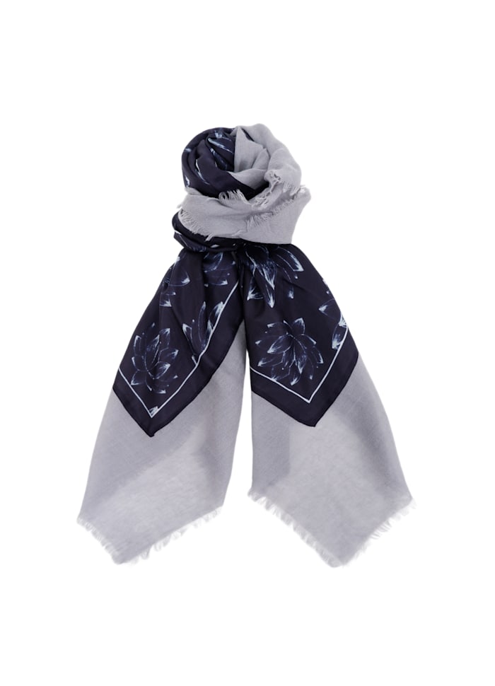 Black Colour BCPrecious Deluxe Scarf Navy