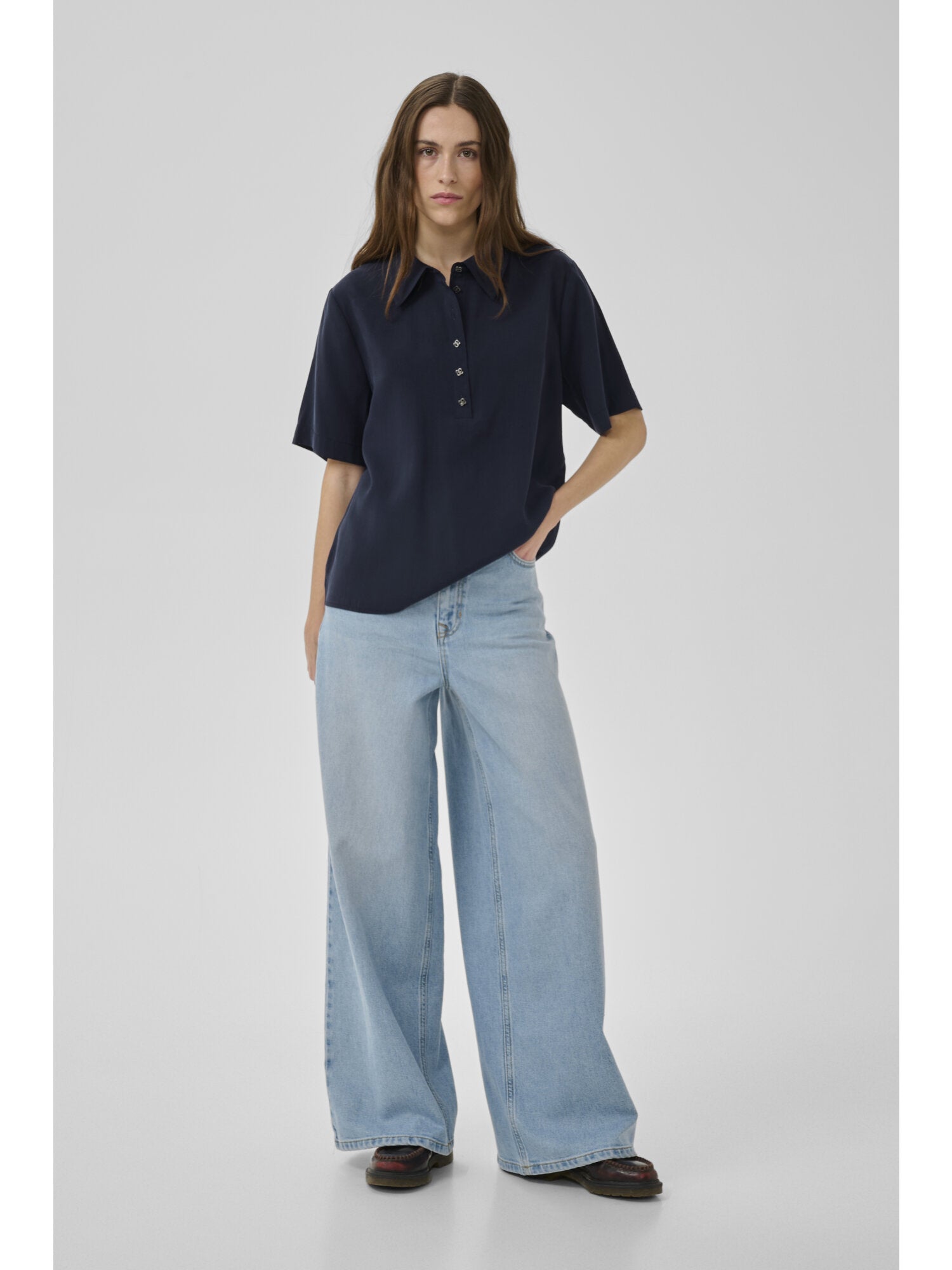 My Essential Wardrobe MWMindy Polo Tee Dark Sapphire Blue