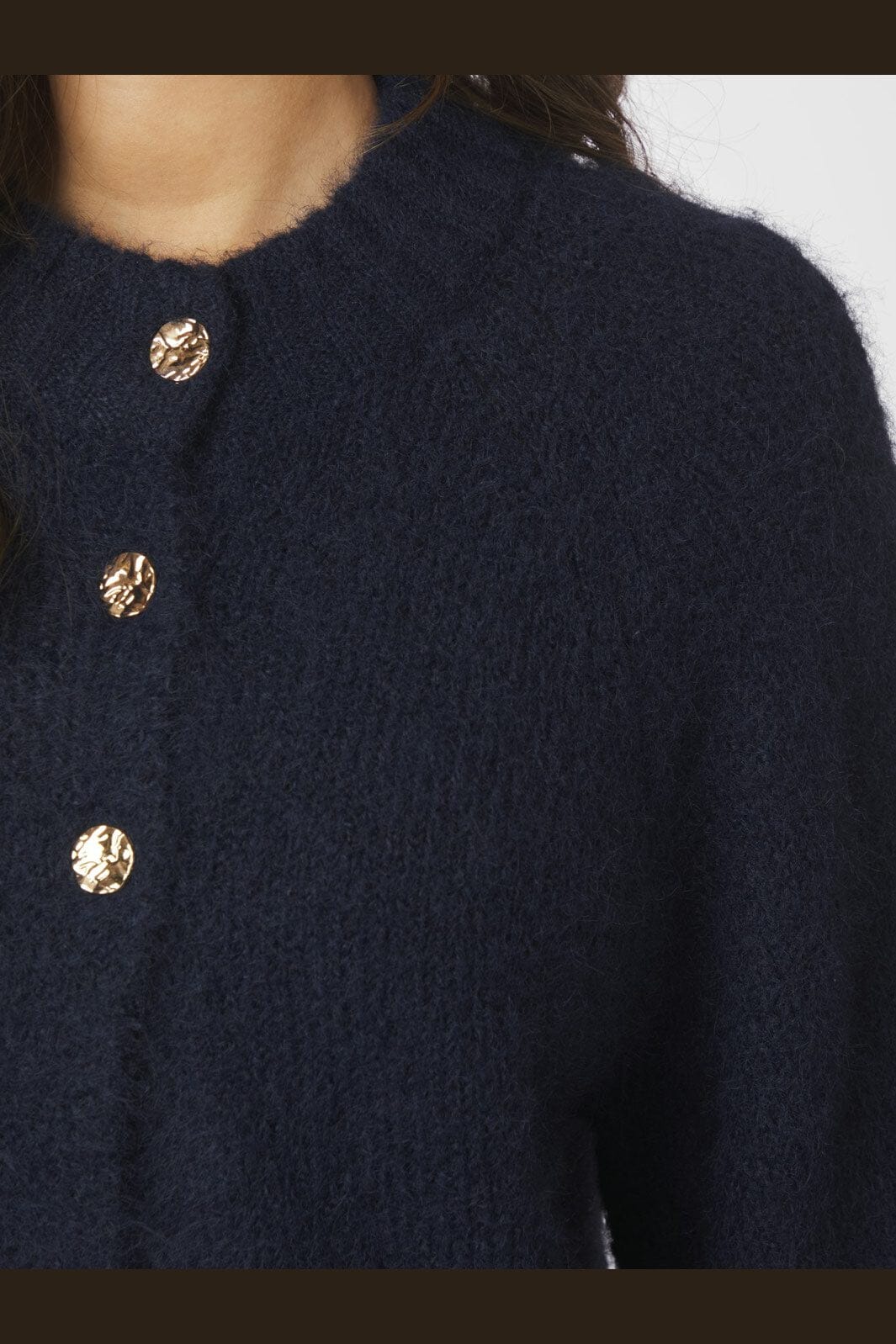 Neo Noir Benuta Fluffy Knit Cardigan 165816 Navy