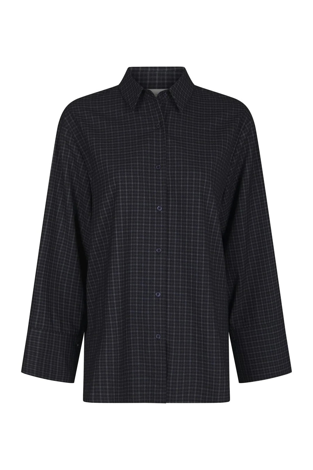 Neo Noir Dita Check Shirt 170763 Dark Blue