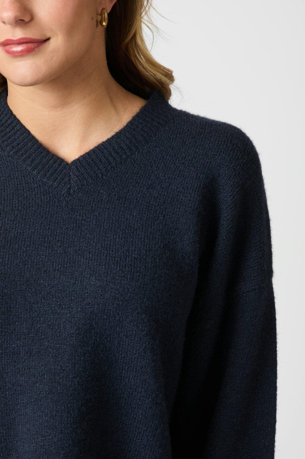 Neo Noir Knit Blouse 164912 Navy