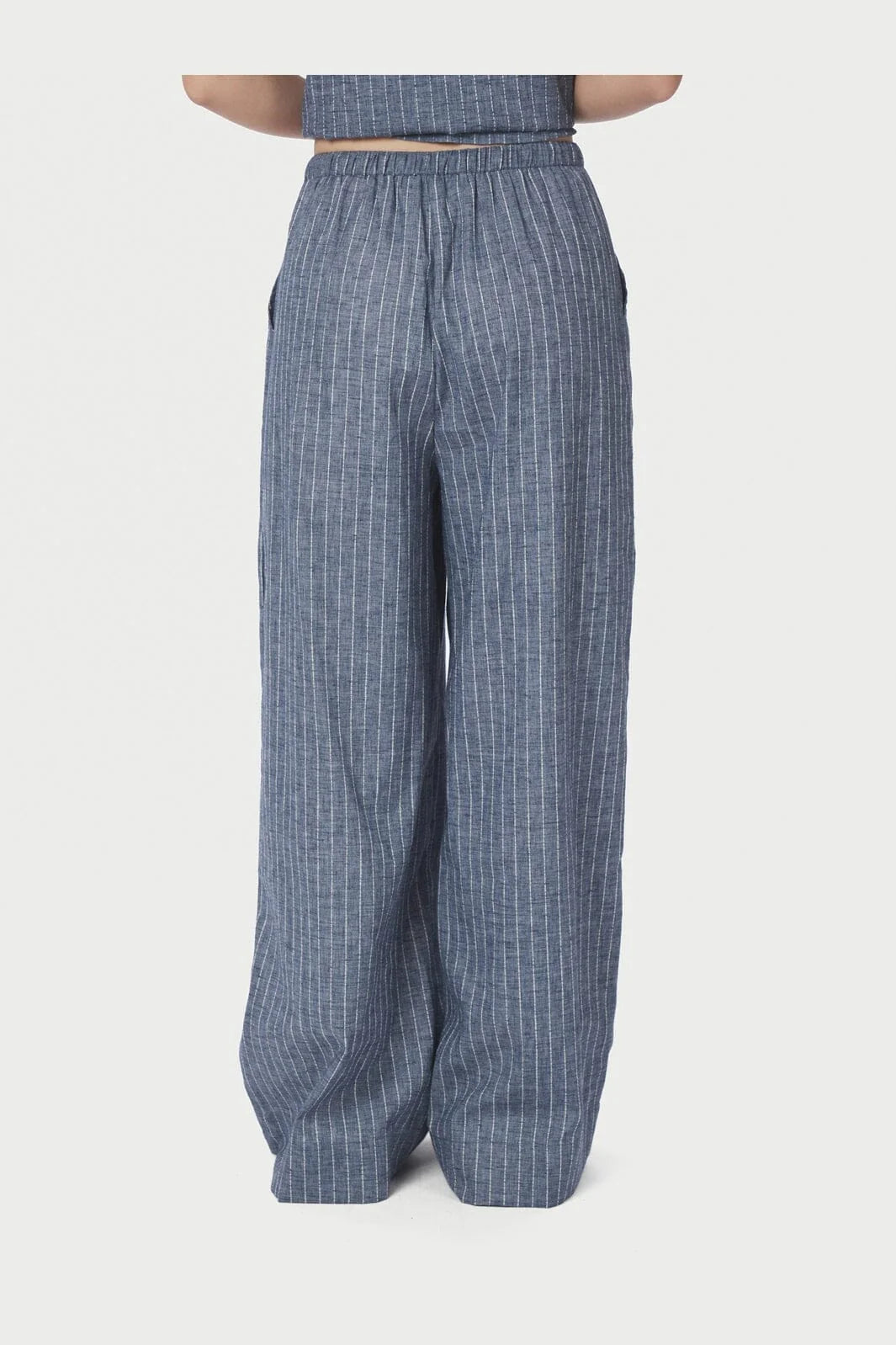 Neo Noir Heifa Emb Stripe Pants 168372 Blue