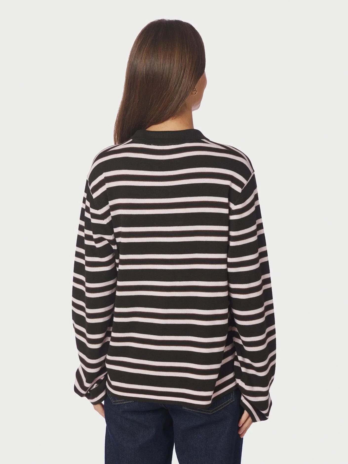 Neo Noir Mala Polo Knit Blouse 167213 Dark Brown