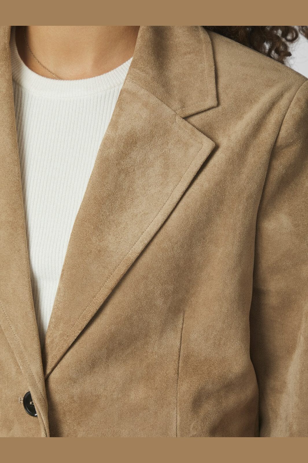 Neo Noir Namy Imitated Suede Blazer Sand