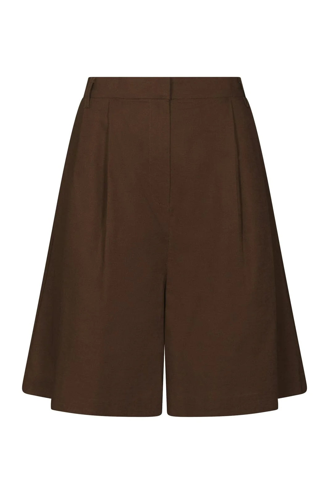 Neo Noir Nika Linen Shorts Dark Brown