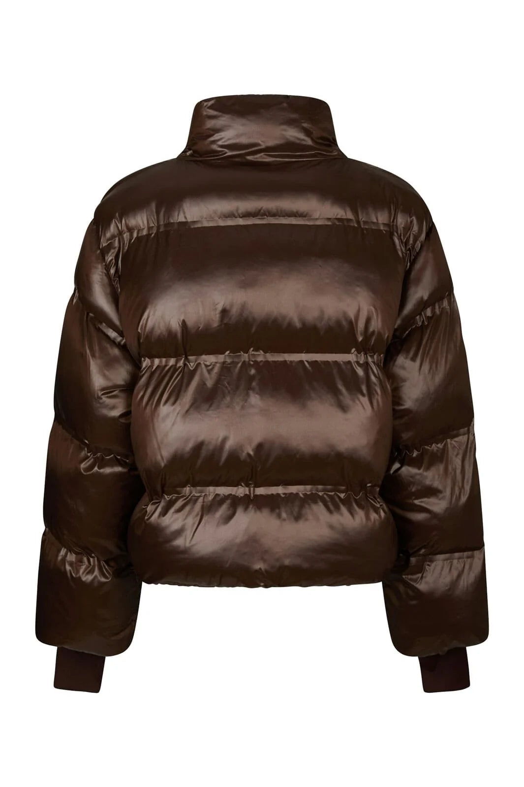 Neo Noir Rhea Shiny Puffer Jacket 165094 Dark Brown
