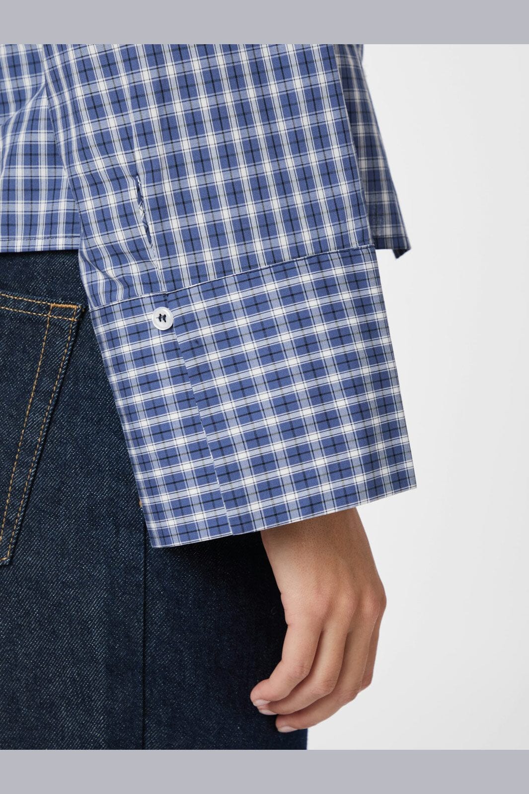 Neo Noir Rosa Check Shirt Dark Blue