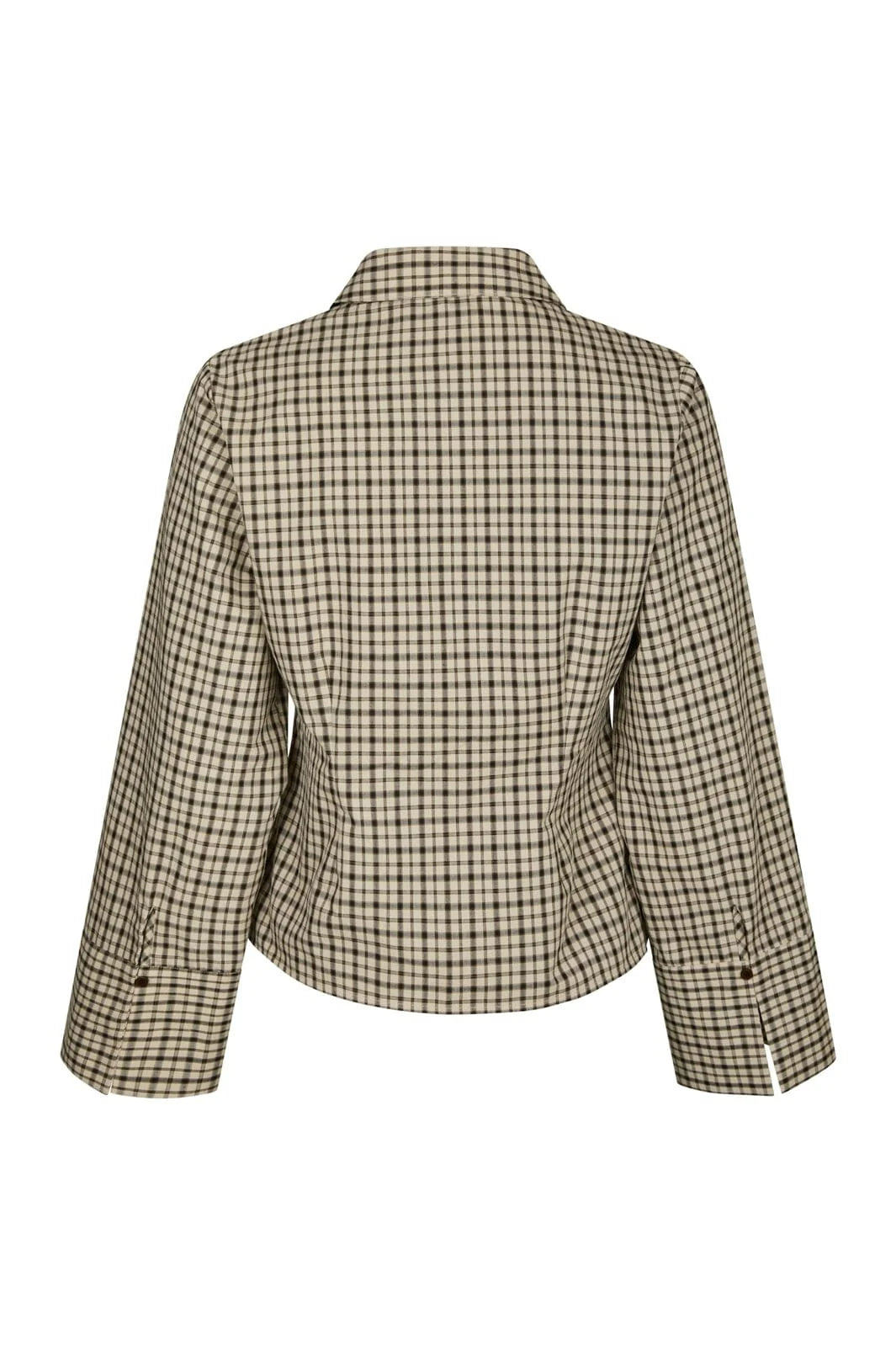 Neo Noir Rosa Checked Shirt 167289 Beige