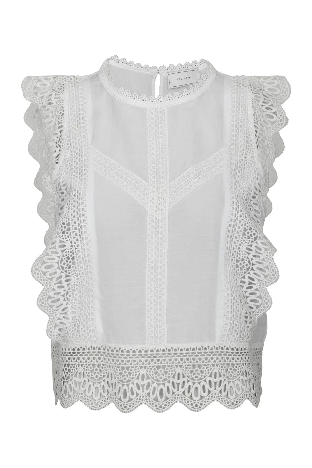 Neo Noir Samia Lace Top White