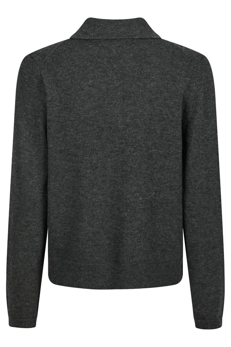 Maia Stone Knit Blouse Antracit Melange