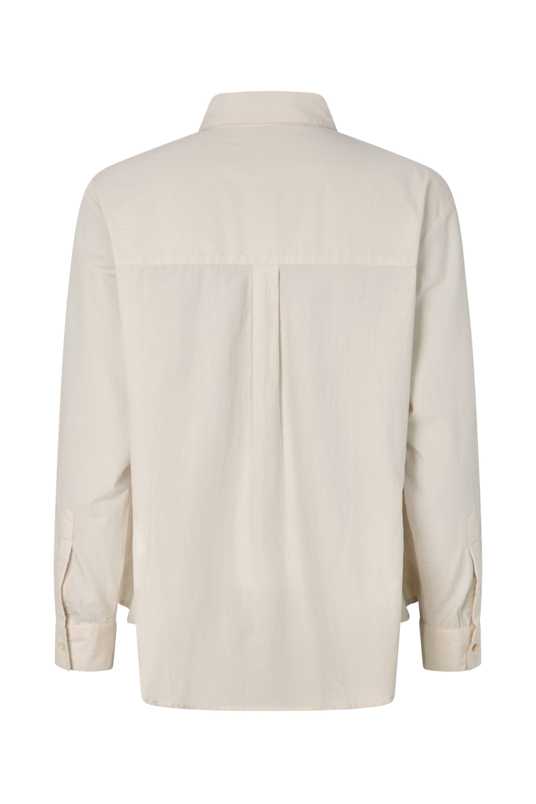 Rabens Saloner Djana Poplin Side Gather Shirt Clay