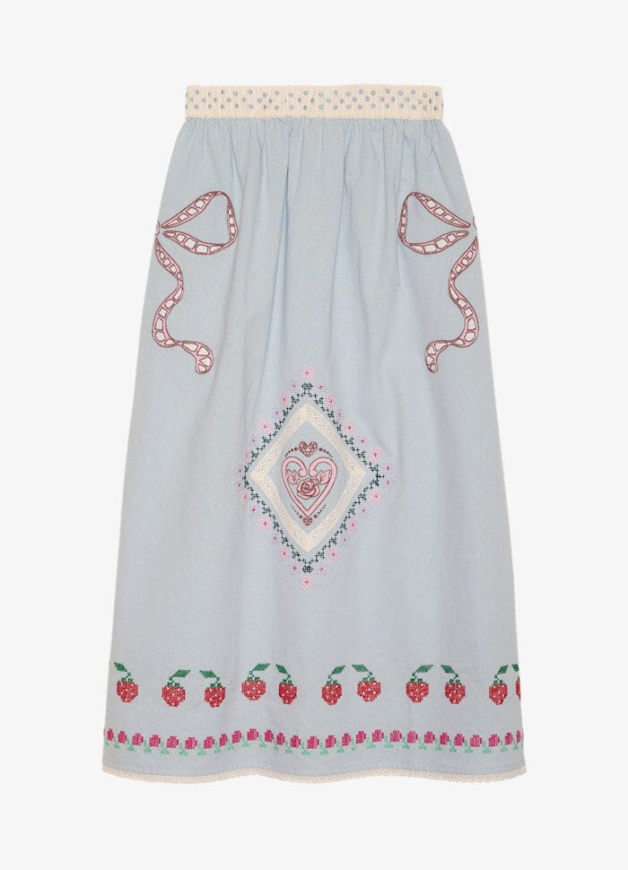 Sissel Edelbo Louise Skirt Organic Cotton Baby Blue