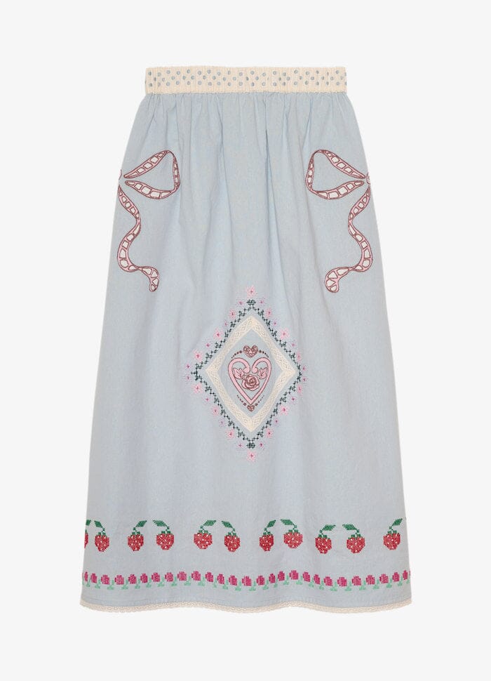 Sissel Edelbo Louise Skirt Organic Cotton Baby Blue