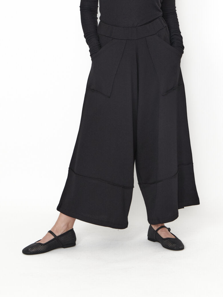 SORT AARHUS Wide Pants SA1146 Black