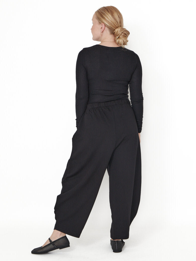 SORT AARHUS Wide Pants SA1145 Black