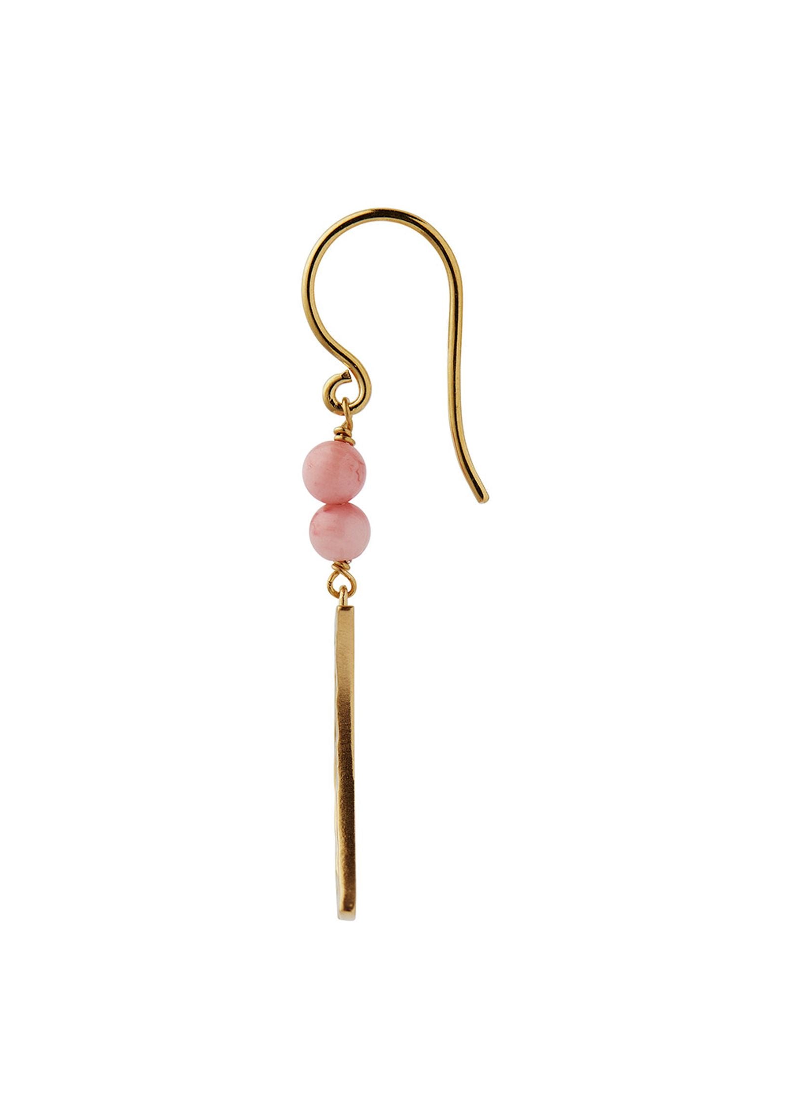 Stina A 1342-02-S Bella Moon Earring With Coral Gold