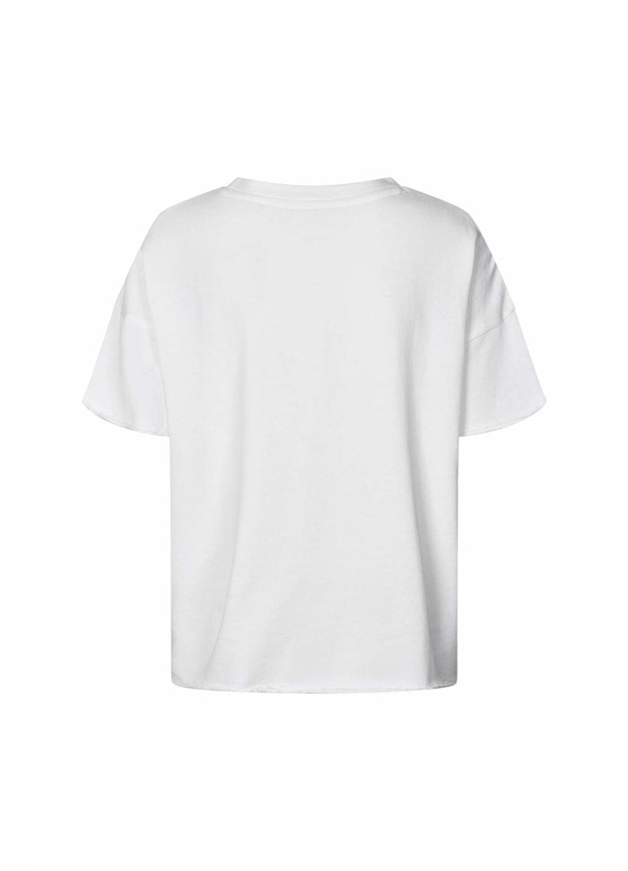 Rabens Saloner Light Stretch Cropped T-shirt Margot White