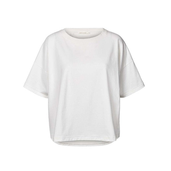 Rabens Saloner Margot Circled Jersey Cropped T-Shirt Chalk W22277209