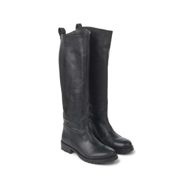 Rabens Saloner Marit Leather Riding Boot Black W22333508